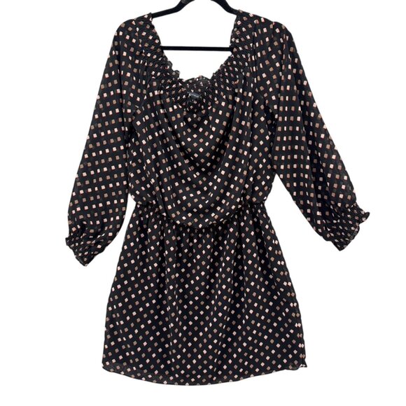 White House Black Market Off Shoulder Patt Dress - Picture 1 of 10